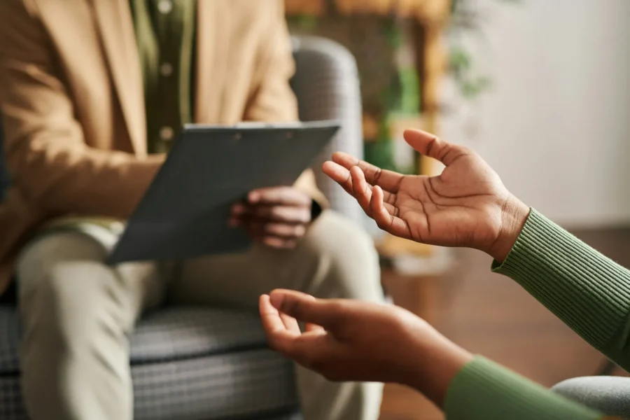 One-on-one recovery mentoring session offering personal support